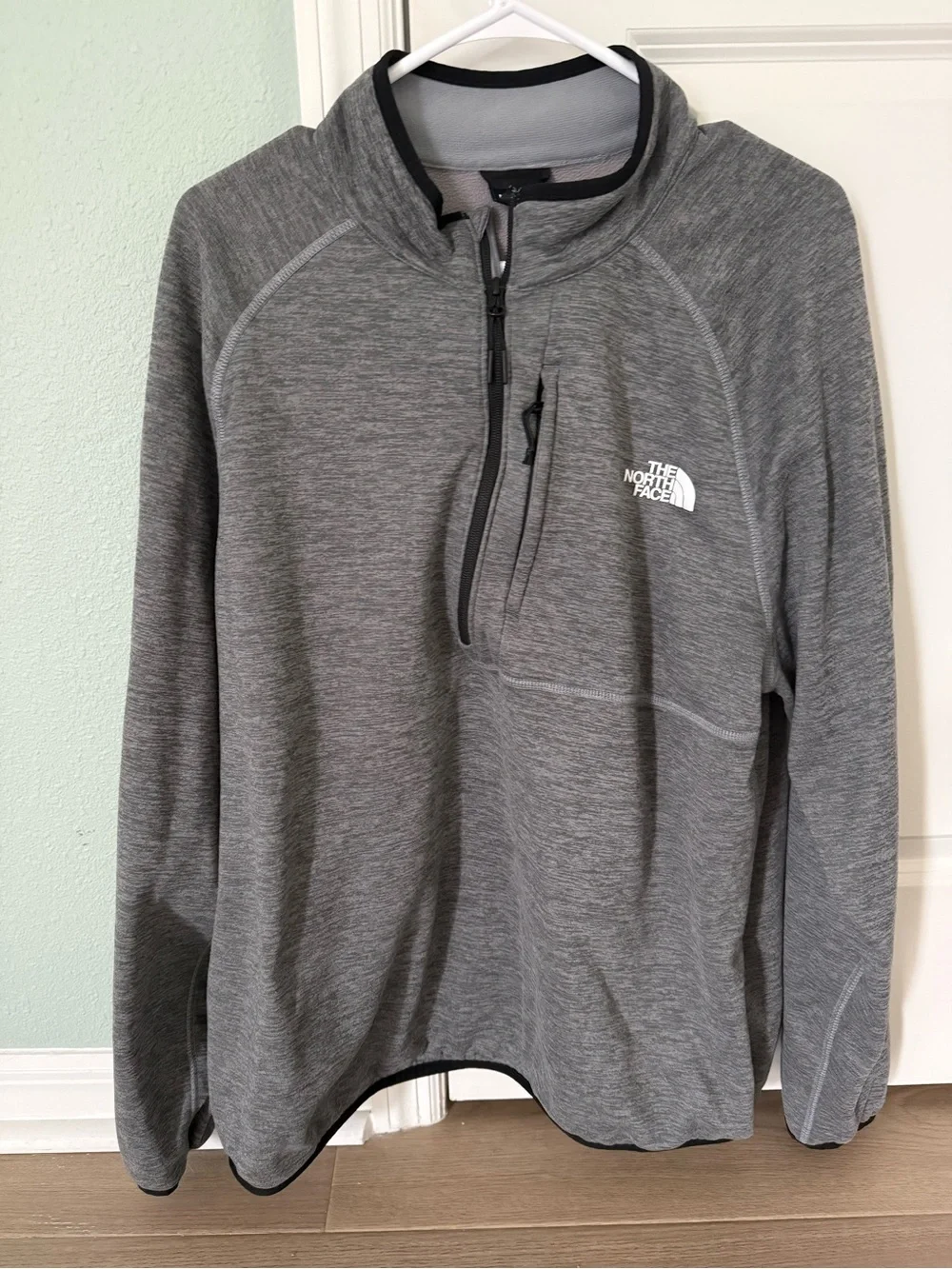 The North Face Heather Gray 1/4 Zip Pullover